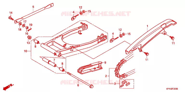 SWING ARM Honda MOTO 150 GL 2012  GL1501WHC