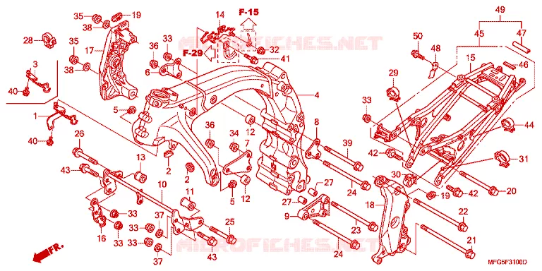 FRAME Honda MOTO 600 HORNET 2013  CB600FAD_BR