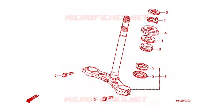 STEERING STEM Honda MOTO 600 HORNET 2013  CB600FAD_BR