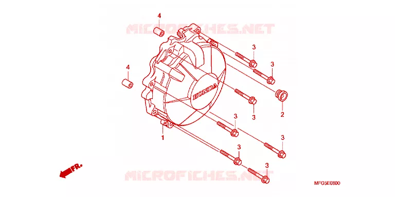 ALTERNATOR COVER Honda MOTO 600 HORNET 2012  CB600FAC_BR