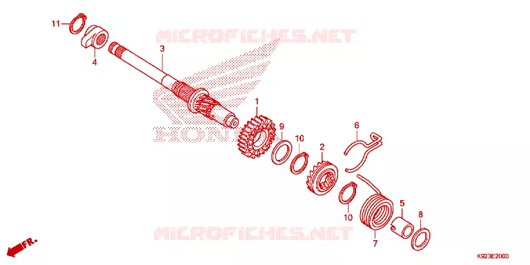 KICKSTARTER AXLE Honda MOTO 110 WAVE 2017  AFS110SPH