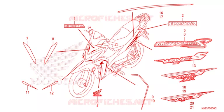 STICKERS Honda MOTO 110 WAVE 2017  AFS110SPH