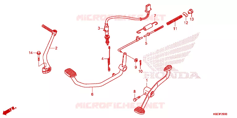 PEDAL Honda MOTO 110 WAVE 2017  AFS110SPH