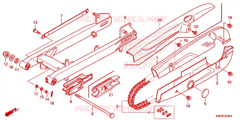 SWING ARM Honda MOTO 110 WAVE 2017  AFS110SPH