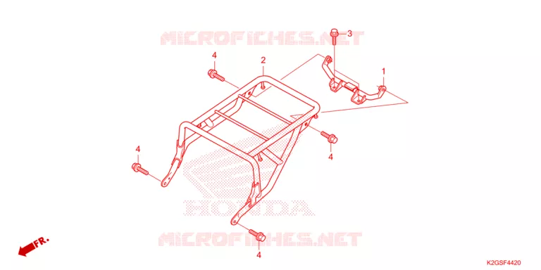 LUGGAGE RACK Honda MOTO 160 CG 2025  CG160EDPS