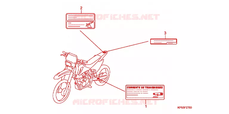 CAUTION LABEL Honda MOTO 230 CRF 2013  CRF230FC