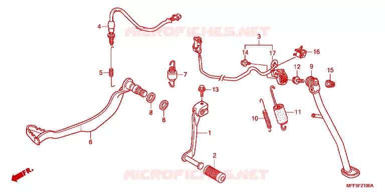 PEDAL - SIDE STAND Honda MOTO 700 TRANSALP 2013  XL700VD