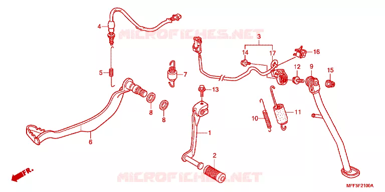 PEDAL - SIDE STAND Honda MOTO 700 TRANSALP 2011  XL700VAB