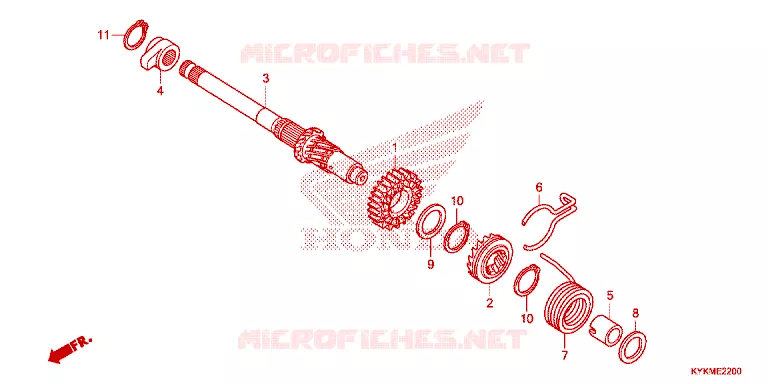 KICKSTARTER AXLE Honda MOTO 110 CRF 2025  CRF110FS