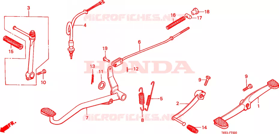 PEDAL Honda MOTO 50 MONKEY 1983  Z50JD_M