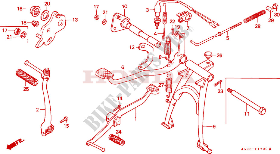 STAND   PEDAL for Honda CT 110 TRAIL UB 1993