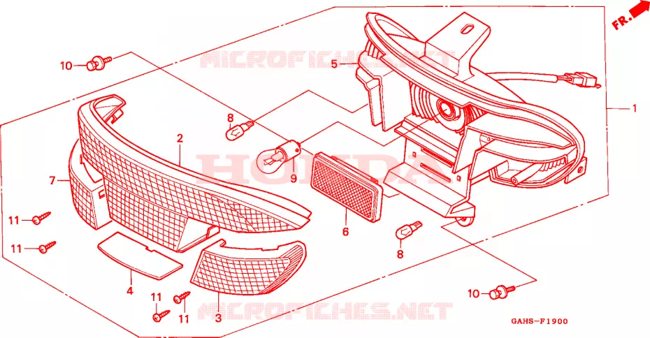 REAR COMBINATION DUMMY Honda SCOOTER 50 DIO 1993  SK50MP