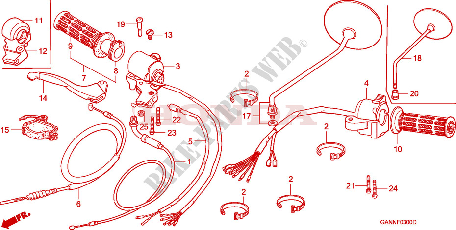 LEVER   SWITCH   CABLE for Honda DAX 70 1992