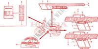 STICKERS for Honda C 90 single seat, round front light 1999