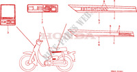 STICKERS (C90E/MF/G/MG/N/MN) for Honda C 90, self starter, square shape winker 1988