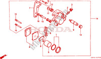 FRONT BRAKE CALIPER for Honda CR 80 R BIG WHEEL 1999