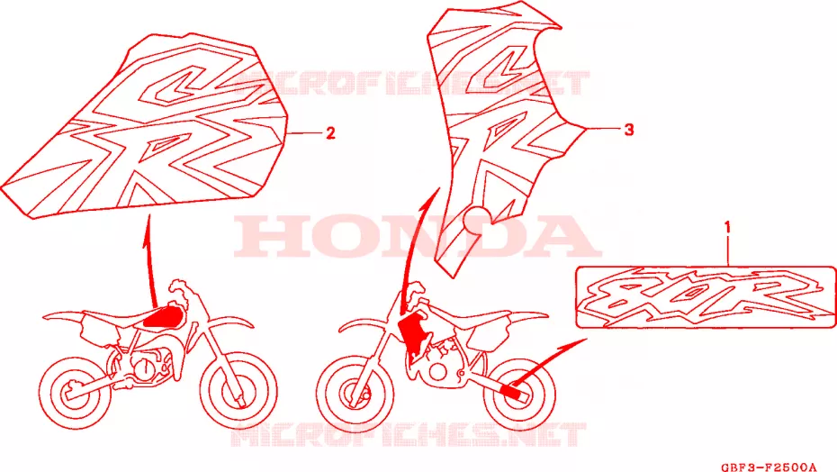MARK (1) Honda MOTO 80 CR 1996  CR80RT