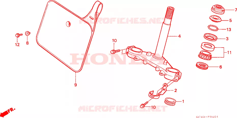 STEERING DAMPER (R2F/R2G) Honda MOTO 80 CR 1985  CR80R2F