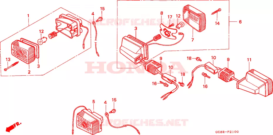 INDICATOR Honda SCOOTER 80 LEAD 1994  NH80MSR