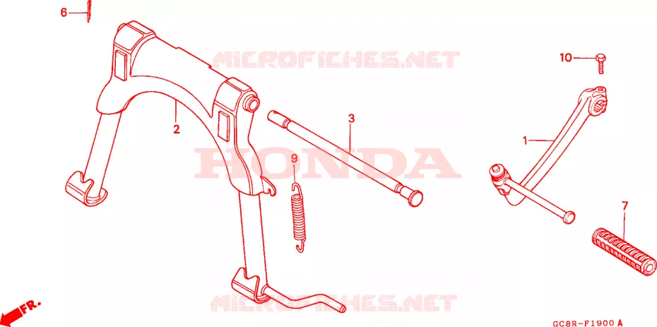 MAIN STAND - BRAKE PEDAL Honda SCOOTER 80 LEAD 1994  NH80MSR