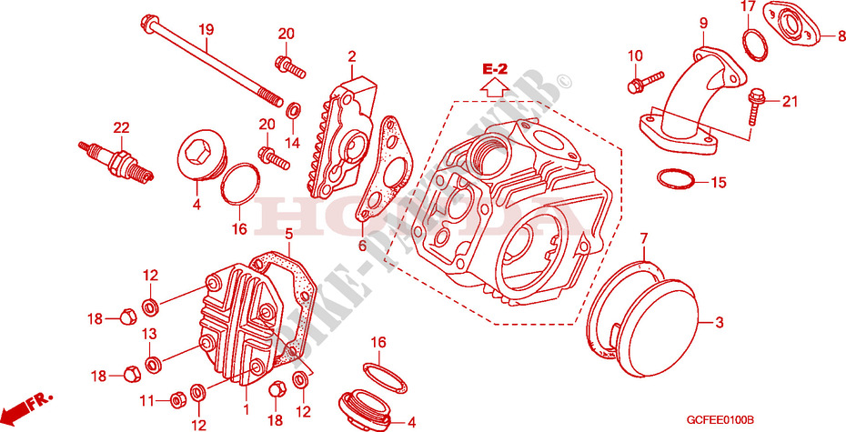 CYLINDER HEAD COVER for Honda CRF 70 2004