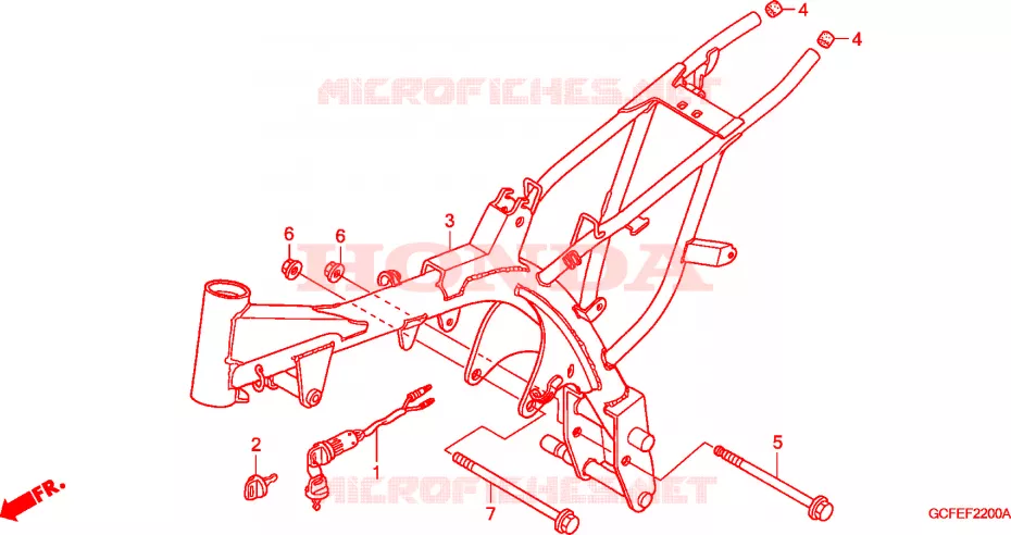 FRAME Honda MOTO 70 CRF 2005  CRF70F5
