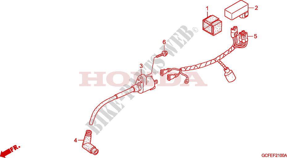 WIRE HARNESS   IGNITION COIL for Honda CRF 70 2004