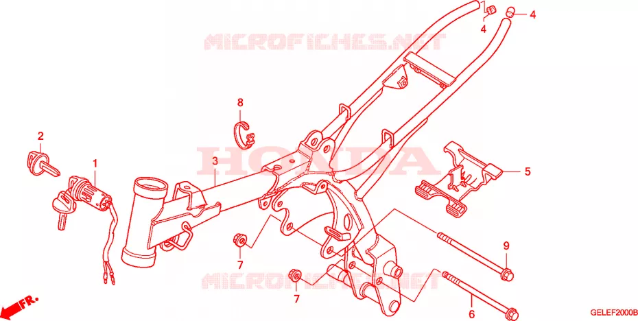 FRAME Honda MOTO 50 CRF 2004  CRF50F4