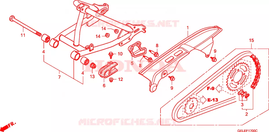 SWINGARM Honda MOTO 50 CRF 2004  CRF50F4