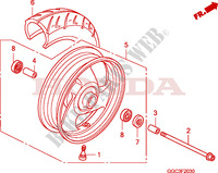 FRONT WHEEL (DRUM) for Honda SPACY 110 2010