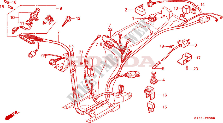WIRE HARNESS for Honda SCOOPY 50 1995