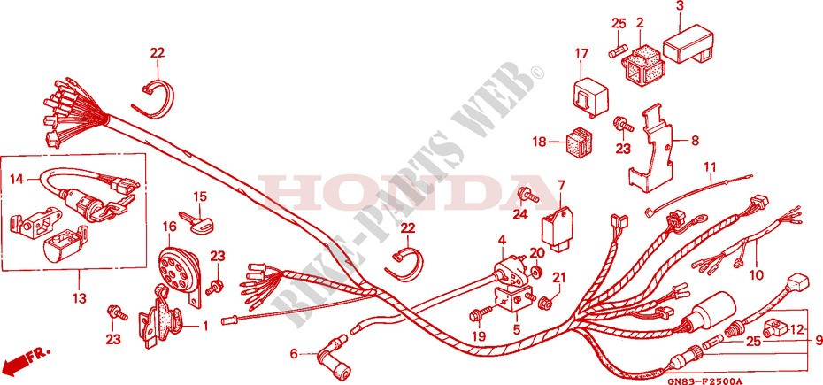WIRE HARNESS (C90P/T) for Honda C 90 1996