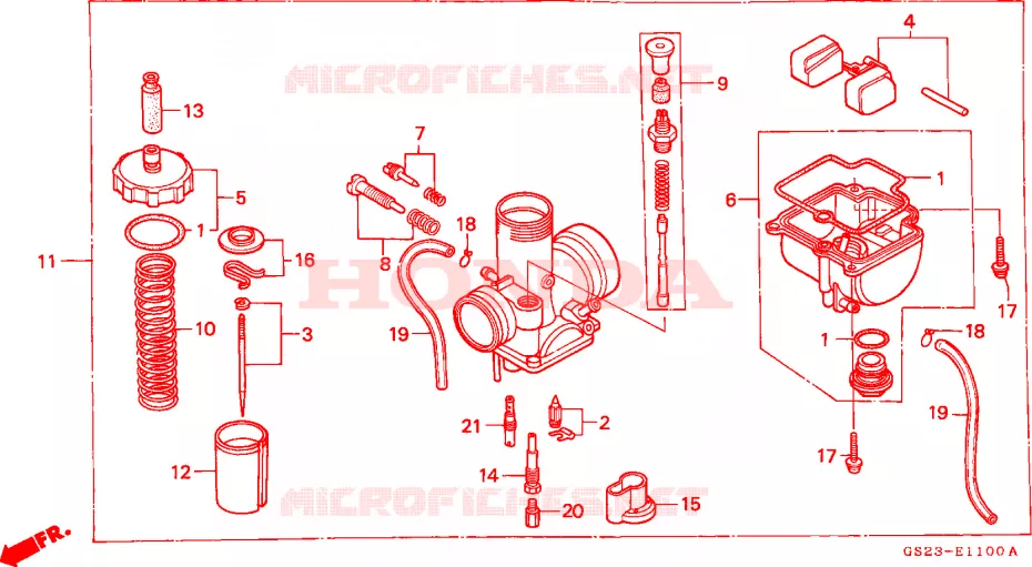 CARBURETOR Honda MOTO 80 CR 1990  CR80RL