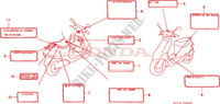 CAUTION LABEL for Honda VISION MET IN 50 1994