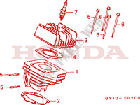CYLINDER   HEAD for Honda VISION MET IN 50 1995
