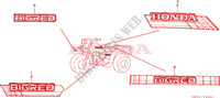 STRIPE/EMBLEM (2) for Honda ATC 250 BIG RED 1986