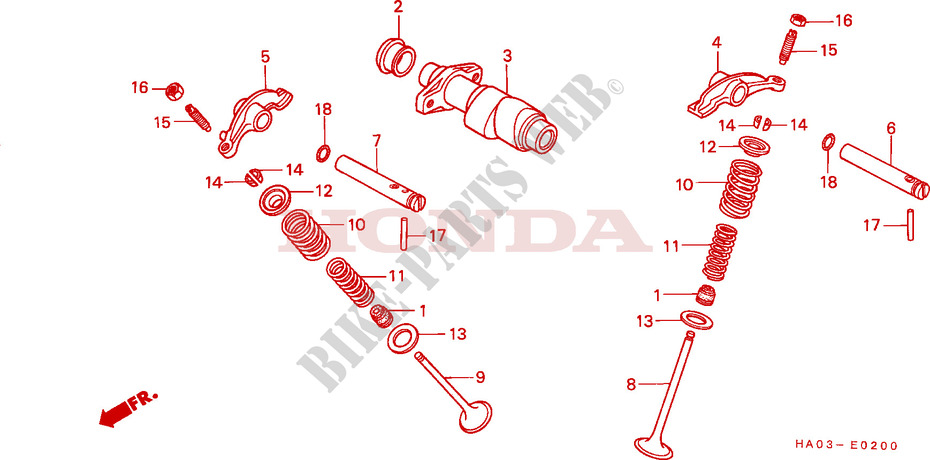 CAMSHAFT for Honda ATC 250 BIG RED miles and km 1987