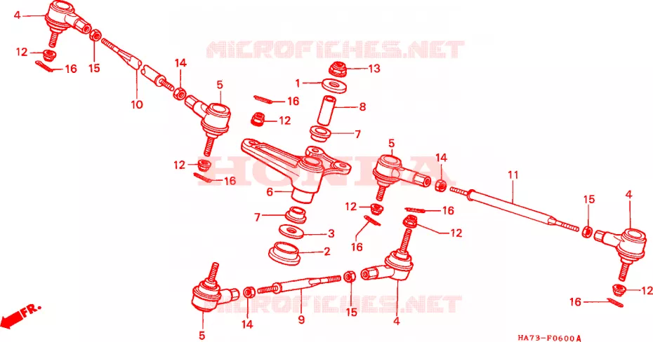 TIE ROD Honda ATV 350 FOURTRAX 1993  TRX350P