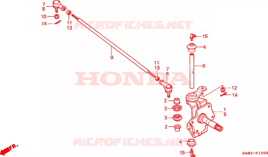 KNUCKLE - TIE ROD Honda ATV 250 FOURTRAX 1985  TRX250F
