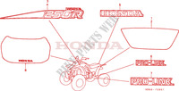 STRIPE/EMBLEM (2) for Honda FOURTRAX 250 R 1988