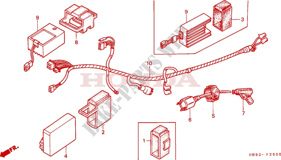 WIRE HARNESS for Honda FOURTRAX 250 R 1986