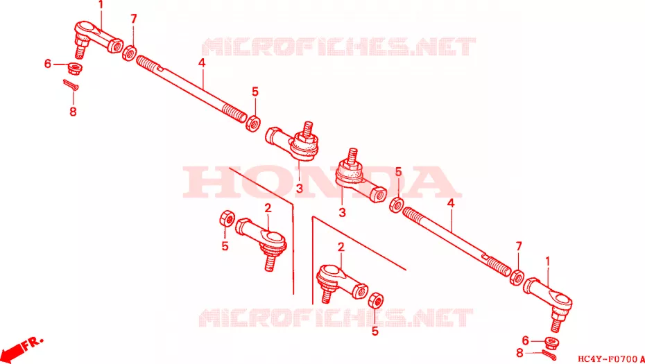 TIE ROD Honda ATV 300 FOURTRAX 1993  TRX300P