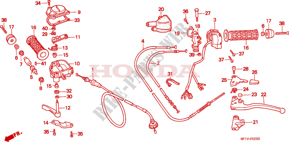 LEVER   SWITCH   CABLE for Honda TRX 200 FOURTRAX 1997