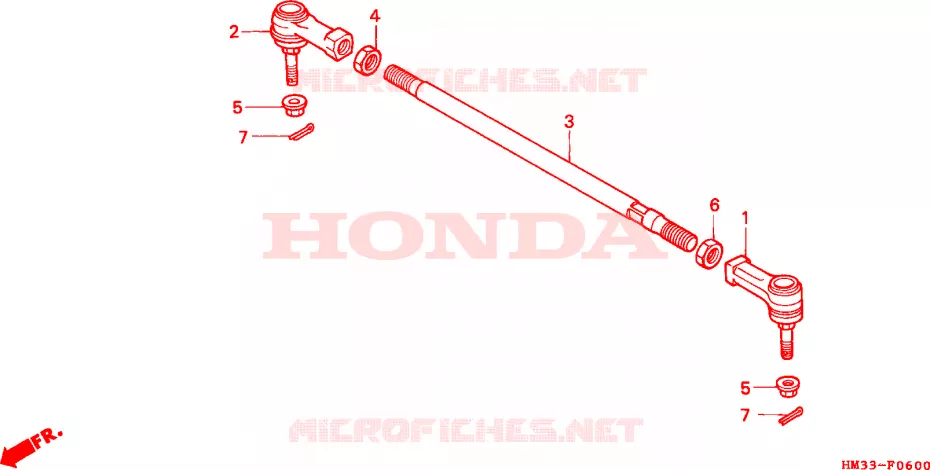 TIE ROD Honda ATV 300 FOURTRAX 1995  TRX300EXS