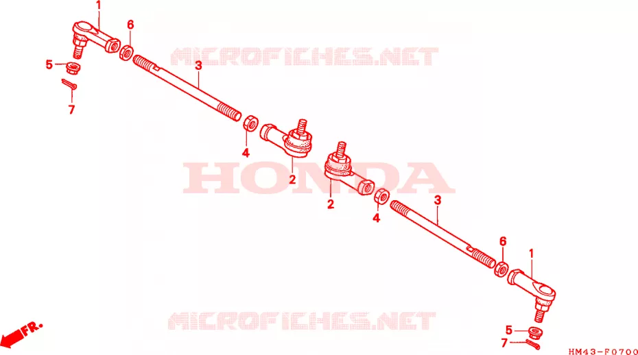 TIE ROD Honda ATV 300 FOURTRAX 1998  TRX300W