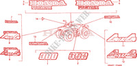 STICKERS for Honda TRX 300 FOURTRAX 4X4 2000