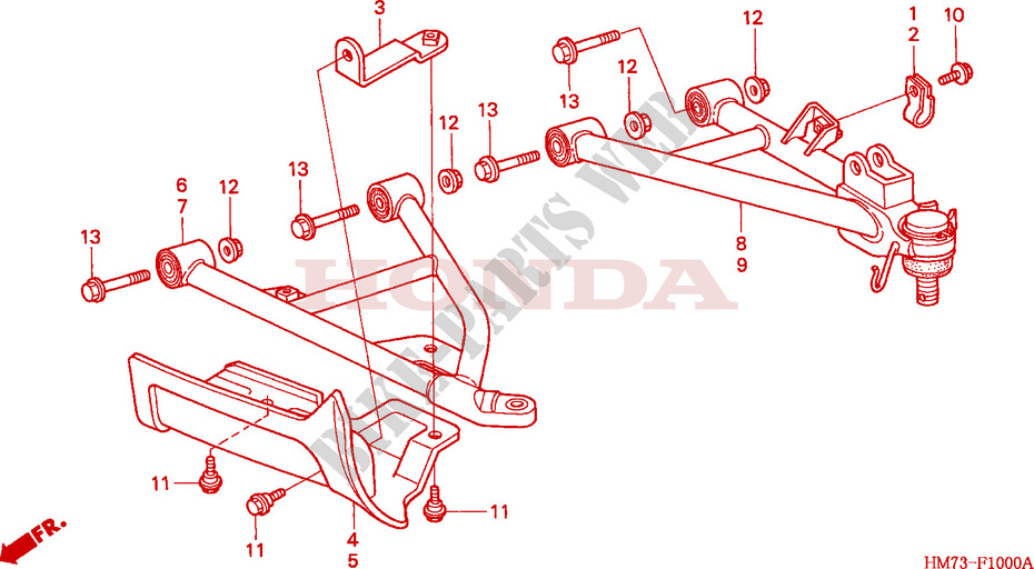 FRONT SUSPENSION ARM for Honda FOURTRAX 400 FOREMAN 4X4 2002