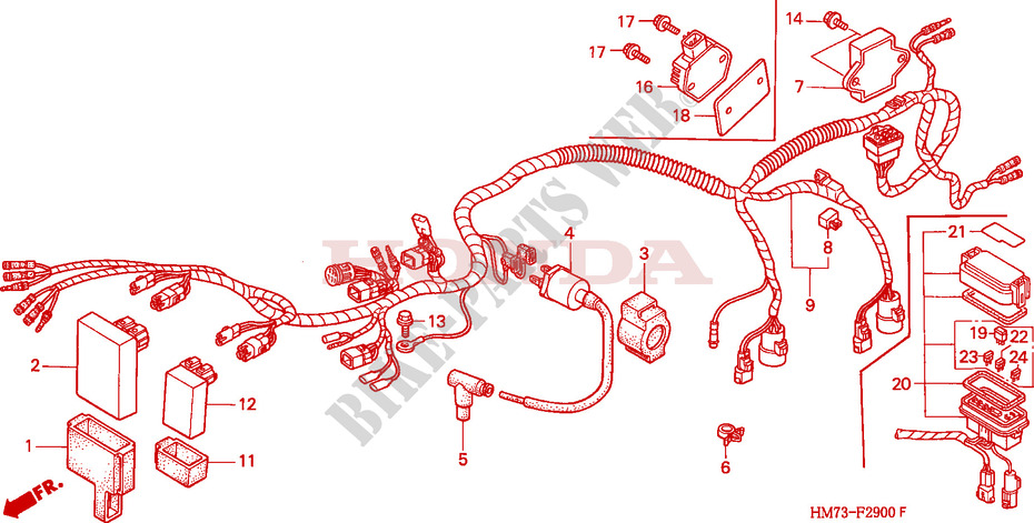 WIRE HARNESS for Honda FOURTRAX 400 FOREMAN 4X4 2001