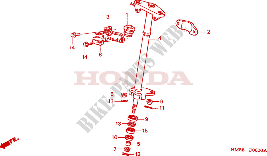 STEERING SHAFT for Honda TRX 250 FOURTRAX RECON Standard 2004