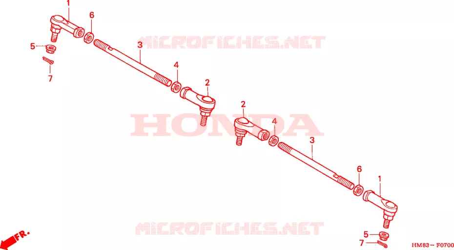 TIE ROD Honda ATV 250 FOURTRAX 2005  TRX250TE5